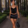 Midnight Glimmer Mini Skirt