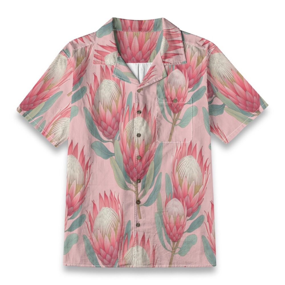 Protea Elegant Bloom Floral Summer Shirt