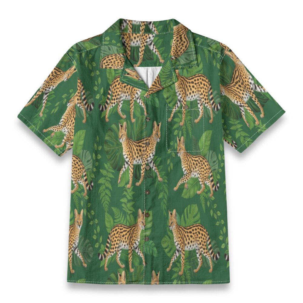 Serval Spotted Jungle Wild Tropical Shirt