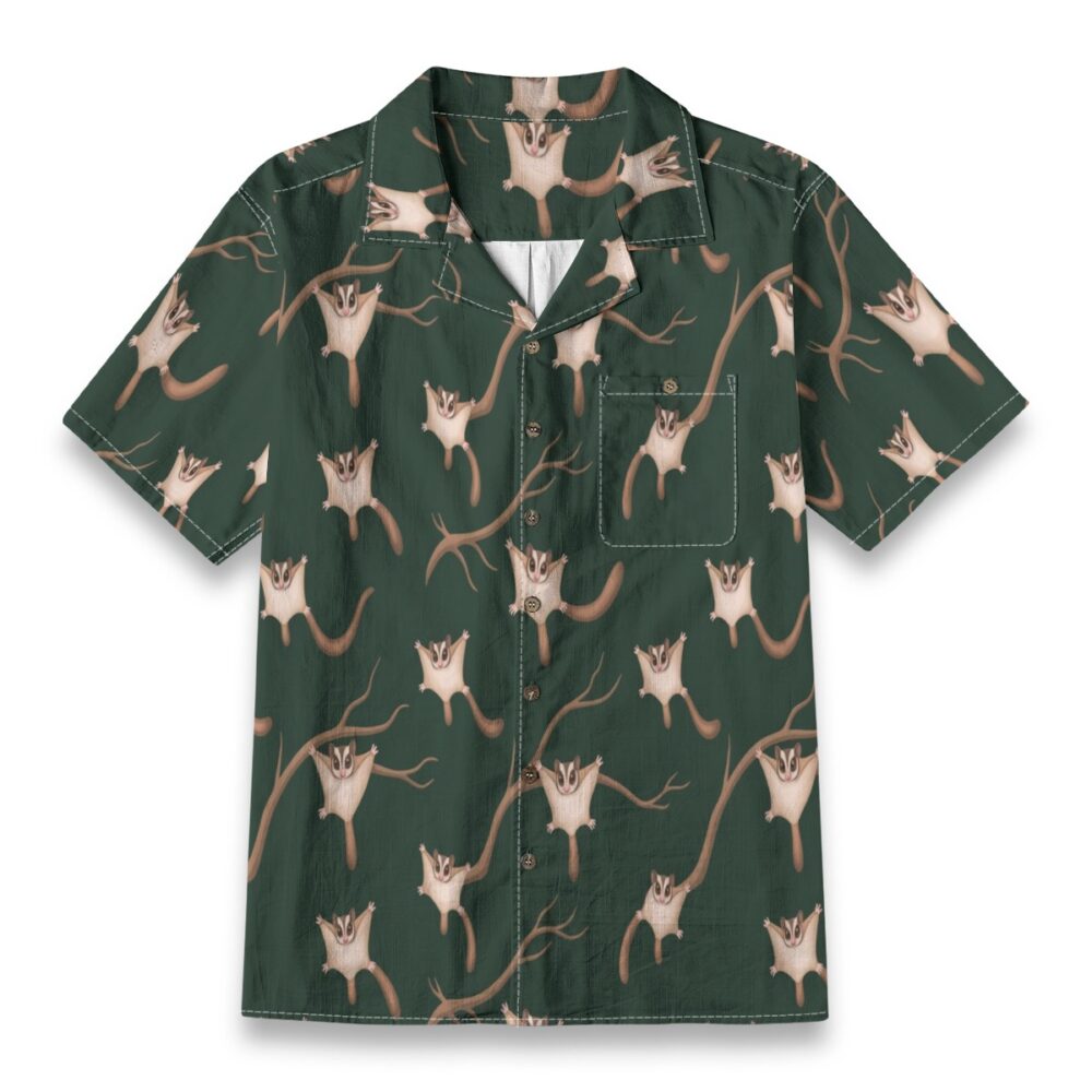 Sugar Glider Forest Glide Tropical Aloha Shirt